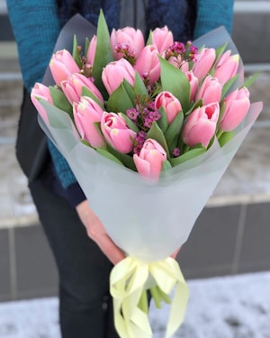 Букет цветов №13 "Модные Тюльпаны Москвы"