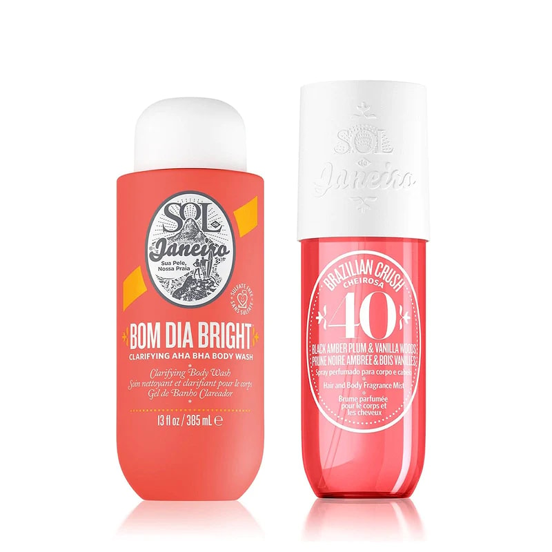 Sol de Janeiro Black Amber Plum and Vanilla Woods-scented duo of Body Wash and Perfume Mist